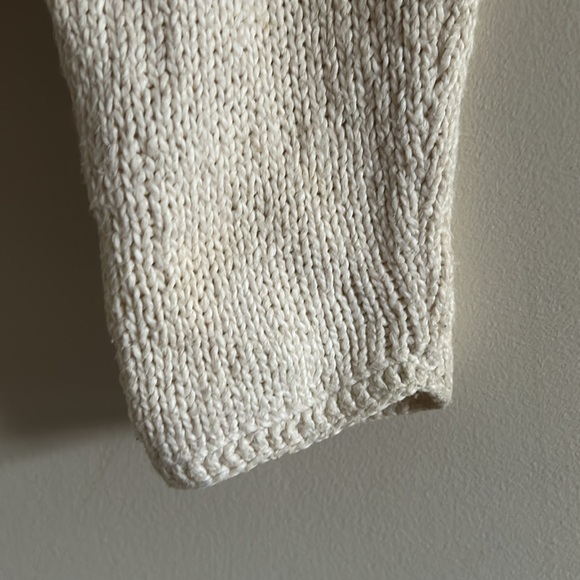 Vtg M. Gibson Peruvian Cream 100% Cotton Embroidered Cardigann Outlander - Picture 9 of 13